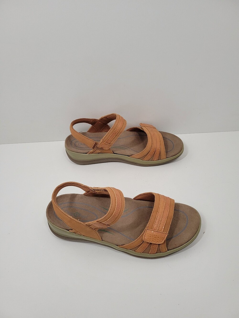 Orthofeet Paloma Orthotic Camel Brown Tan Leather Adjustable Sandals Women 9.5W - Picture 4 of 6